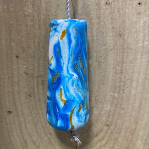 Handmade multicoloured light, blinds, fan pull handle, cord