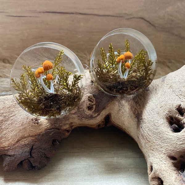 Drawer knobs pair, woodland mushroom themed, ideal for nature inspired rooms