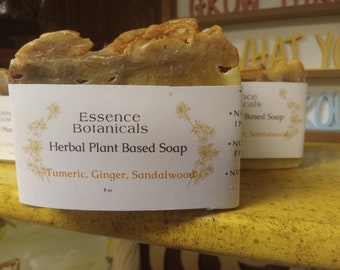 Tumeric, Ginger, Sandalwood Soap, Ginger Soap, Sandalwood Soap, Tumeric Soap, Natural Soap, Herbal Soap, Vegan Soap, Plant Based Soap