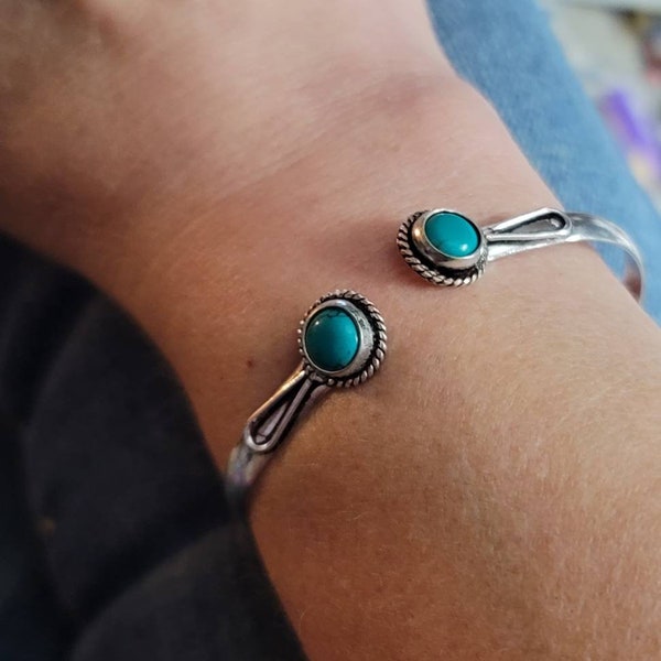 Silver & Turquoise Cuff Bracelet CLOSEOUT