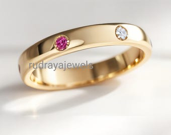 10K,14K,18K Gold Family Birthstone Ring, Personalized Birthstone Ring, Custom Birthstone Ring,Gift for Mom,Gift for Her,Anniversary Gifts