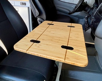 Slim Folding Bamboo Lagun Table 1/2" Thick For Camper Vans and RVs