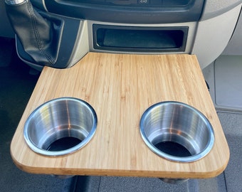 Mercedes-Benz Sprinter Cup Holder Accessories NCV3 06-18 Snack Tray Phone Table Stainless Camper Van Bamboo Amber