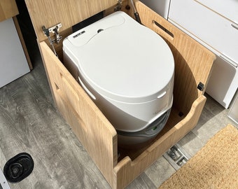 Porta Potti 565E/365 Curve Bamboo Toilet Lift top Cabinet Flat Pack Kit