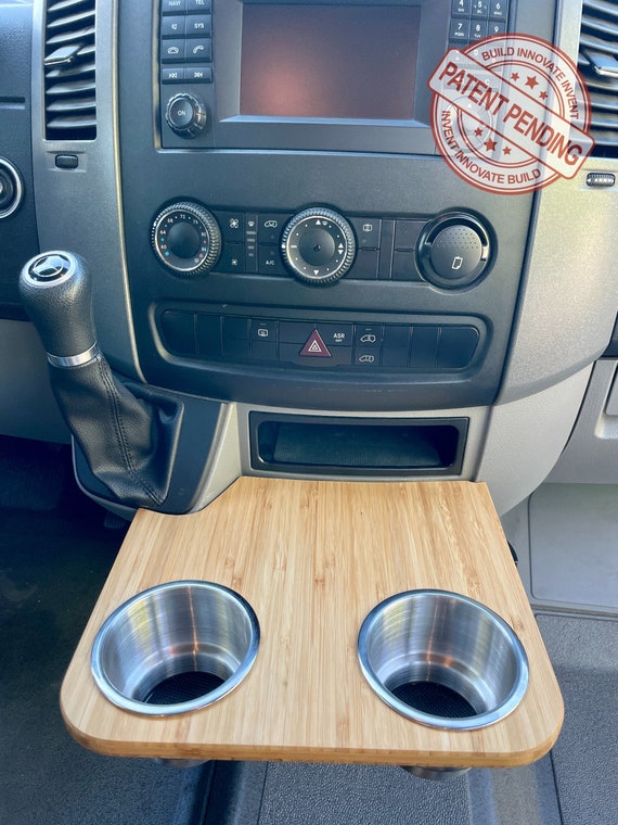 Mercedes-benz Sprinter Cup Holder Accessories NCV3 06-18 Snack Tray Phone  Table Stainless Camper Van Bamboo Amber 