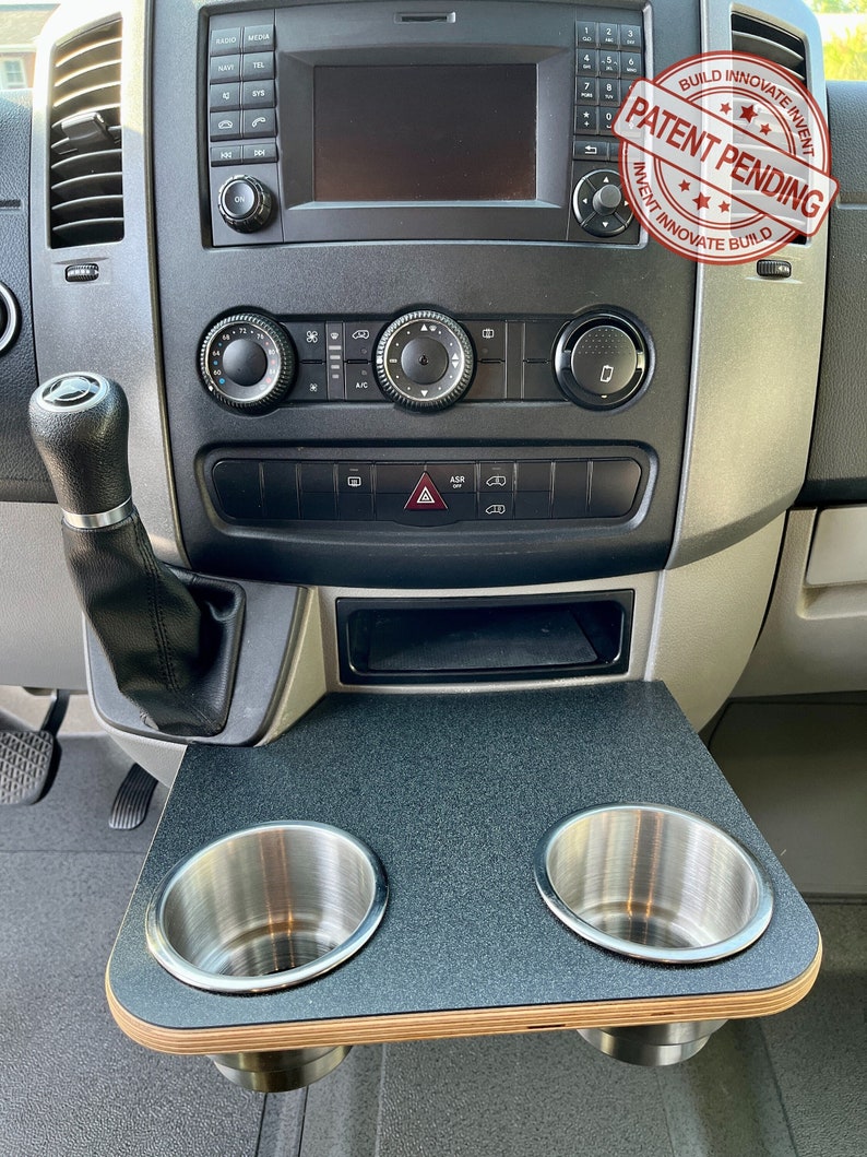 Mercedes-Benz Sprinter Cup Holder Accessories NCV3 06-18 Snack Tray Phone Table Stainless Camper Van zdjęcie 1