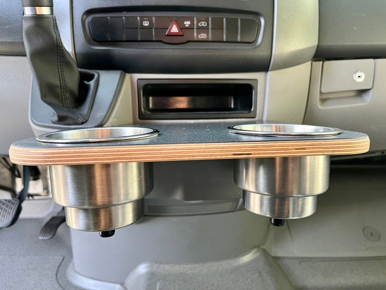 Mercedes-Benz Sprinter Cup Holder Accessories NCV3 06-18 Snack Tray Phone Table Stainless Camper Van zdjęcie 3