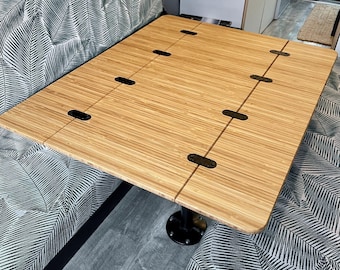 The Horizon Dining Bamboo Table 1/2" Thick For Camper Vans and RVs