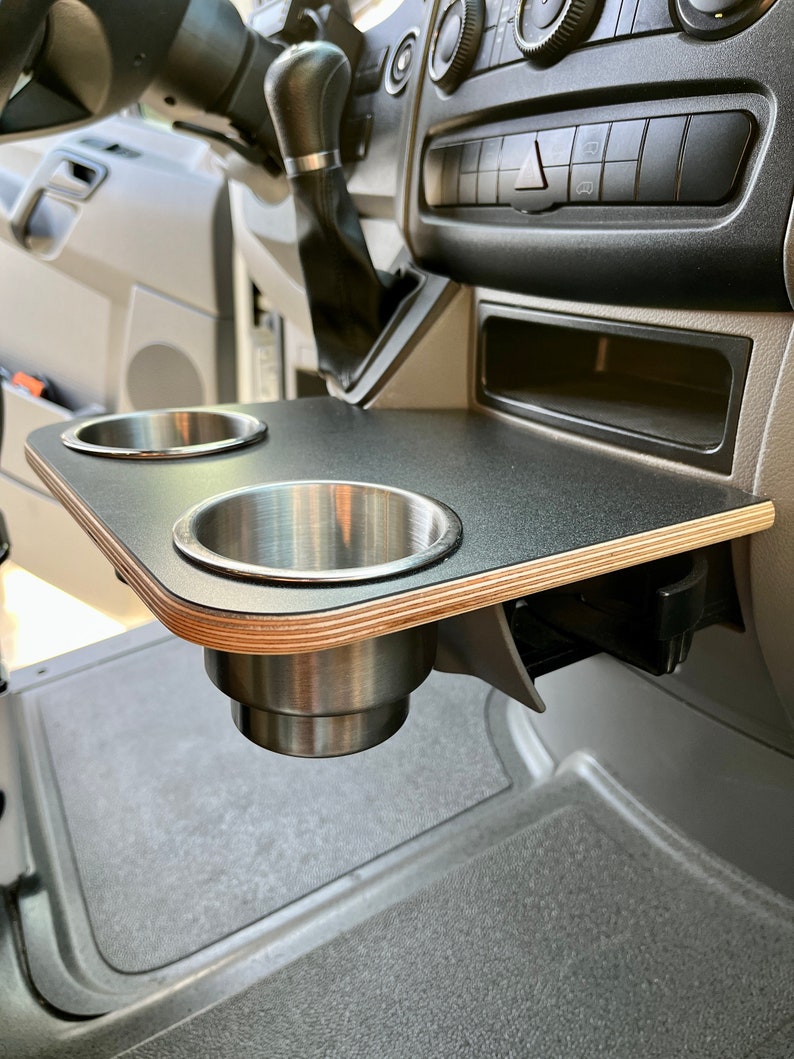 Mercedes-Benz Sprinter Cup Holder Accessories NCV3 06-18 Snack Tray Phone Table Stainless Camper Van zdjęcie 4