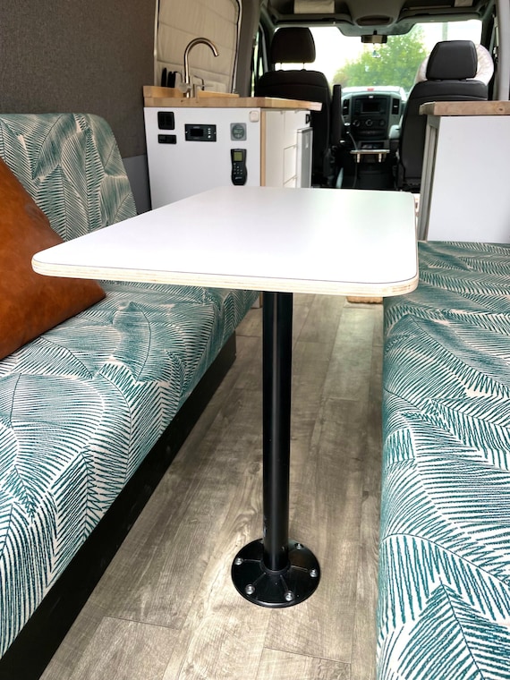 Table for Camper Vans/rvs With White Laminate Top and Post Etsy UK