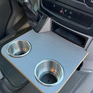 Mercedes-Benz Sprinter Cup Holder Accessories NCV3 06-18 Snack Tray Phone Table Stainless Camper Van Phantom Grey Matrix