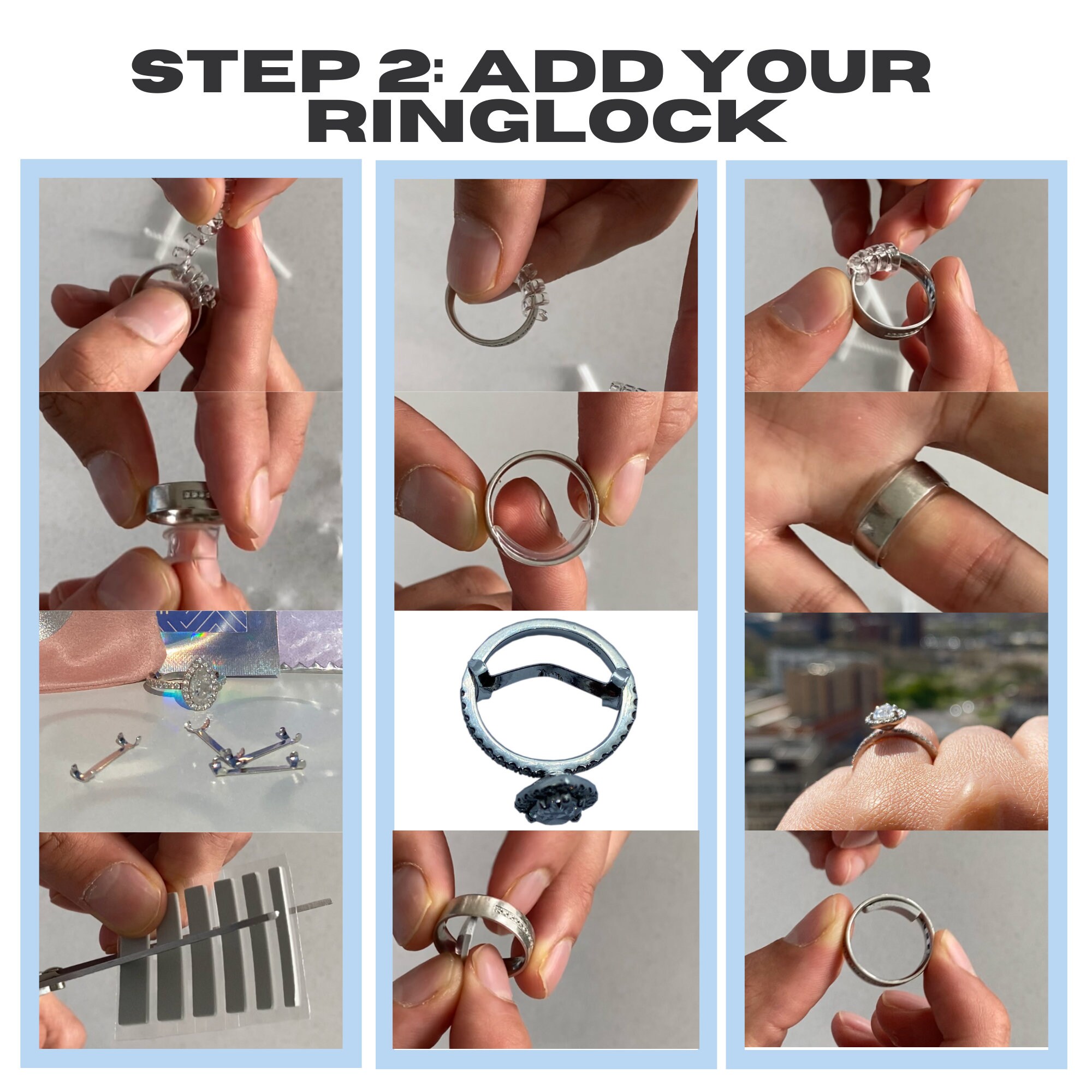 Ring adjuster / resizer set from Ringlock makes your ring fit. Etsy