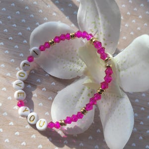 Pulsera de cuentas Te amo / Amor / Día de San Valentín / Relaciones