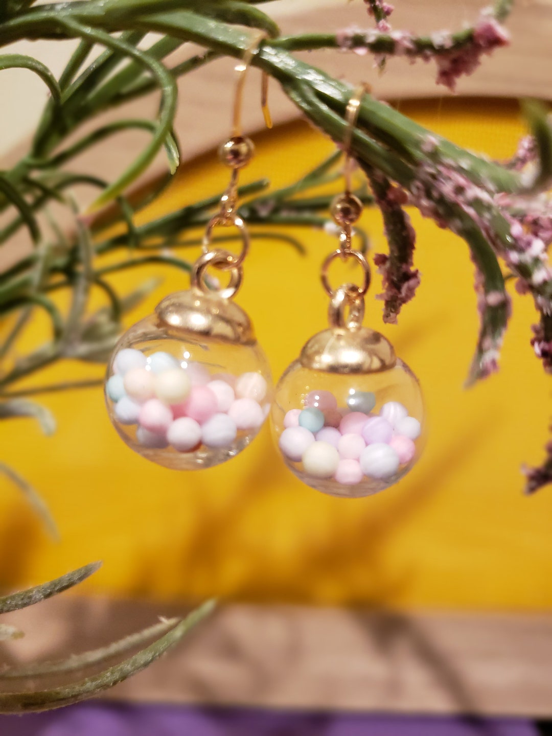 Christmas Ornament Earrings Holidays Festive Yule Etsy