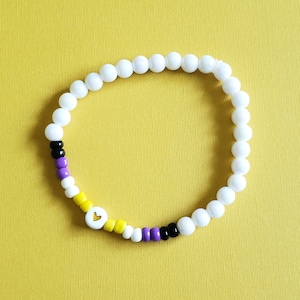 Pulseira do Orgulho Não Binária | apoio lgbtq, orgulho não binário, mês do orgulho, arco-íris, joias lgbtq