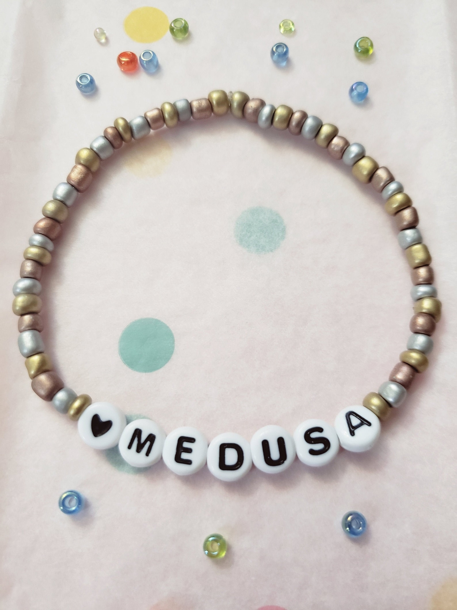 medusa enamel logo bracelet