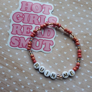 Ruin Me Beaded Bracelet | Dark Romance | Smut | BookTok
