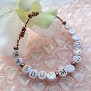 My Body My Choice-kralenarmband | Professionele keuze | Feministisch | Roe v Wade