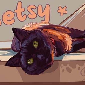 Cats: 1 Pet Half body (Custom Digital Pet Portrait)