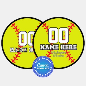 Editable Softball Team Tags, Custom Name Sport Bag Hang Tag, Locker Room Tag, Personalized Team Party Favor Tag, Sport Team Tag