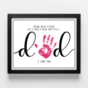 Manualidades con huella de mano y pie para papá, regalo para el Día del Padre, tarjetas de bricolaje para bebés y niños, recuerdos para guardería, manualidades artísticas para niños pequeños en edad preescolar