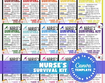 Student Mental Health Nurse Survival Kit ~ Fun Novelty Gift & Greetings Card Alternative | Birthday | Keepsake | Thank You Gift | Personalised - View #11