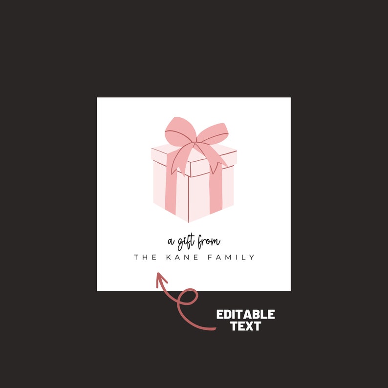 Printable Enclosure Cards Printable Gift Tag Present Package Etsy