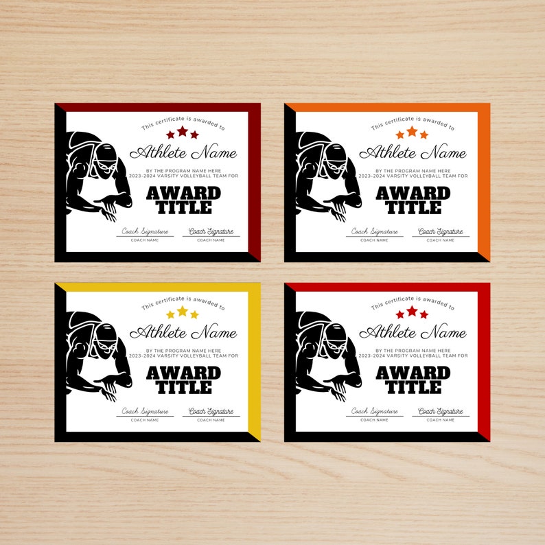 Editable Swimming Awards, Swimmer Award Certificate Bundle, Template