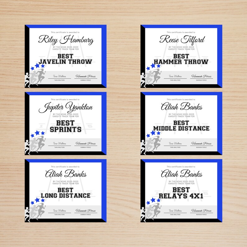 Editable Track and Field Awards Bundle, Track and Field Certificate