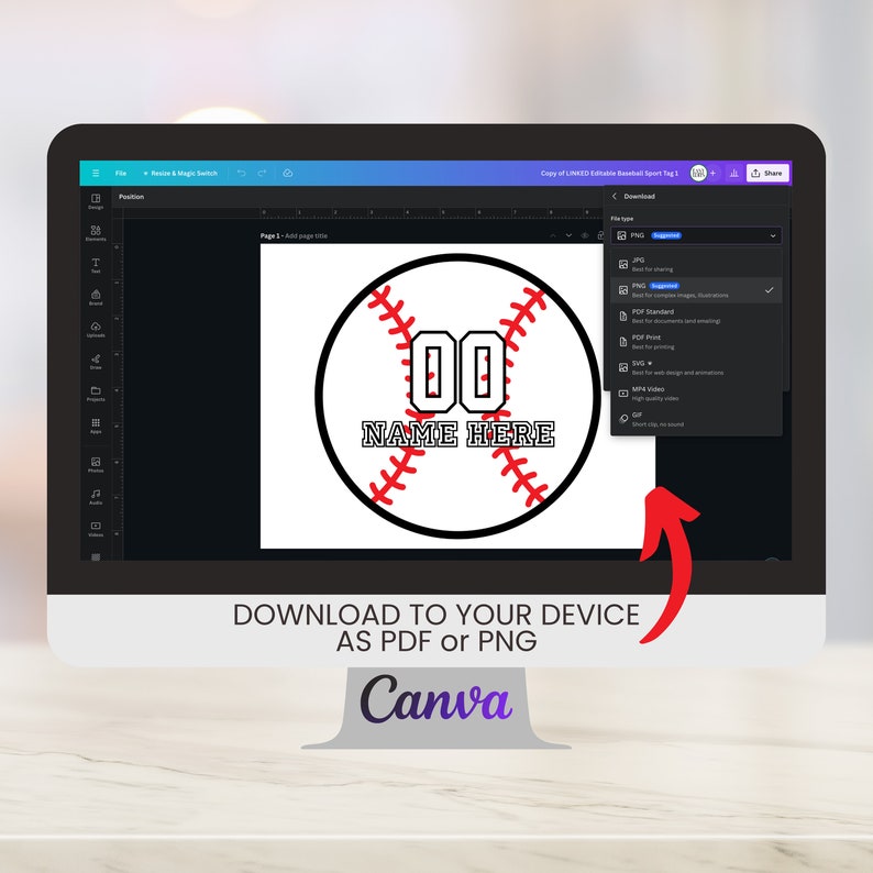 Editable Team Sport Tags Template, Baseball, Basketball, Football