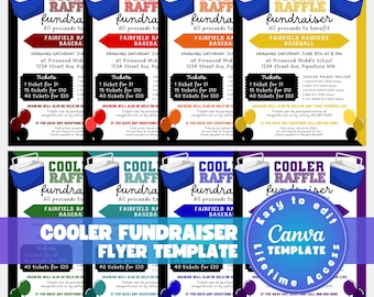 Cooler Raffle Icon Cooler Raffle Fundraiser Flyer: Editable Template (digital Download) - Etsy