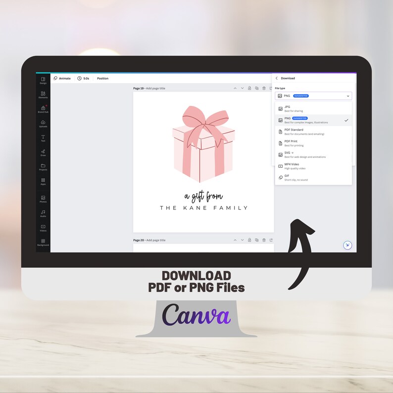 Printable Enclosure Cards Printable Gift Tag Present Package Etsy