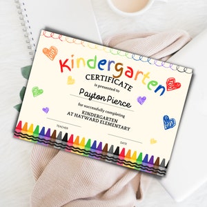 Editable Kindergarten Award Elementary Classroom Award Certificate ...