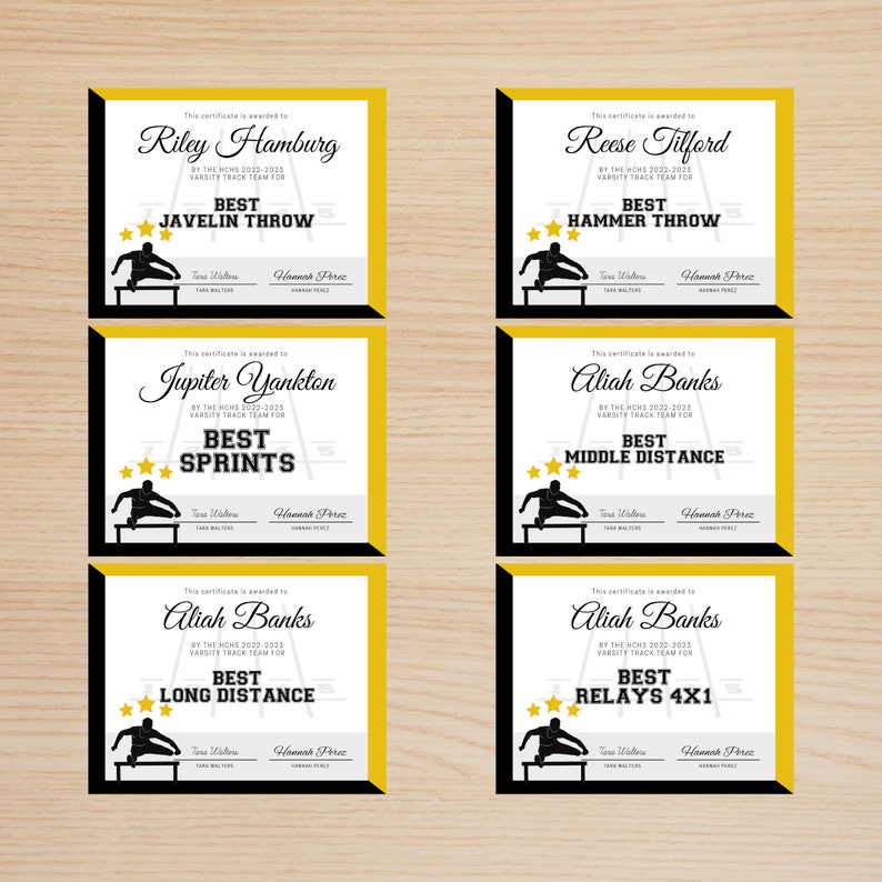 Editable Track and Field Awards Bundle, Track and Field Certificate