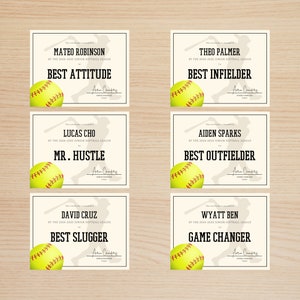 Softball Awards Printable Softball Team Certificate Bundle Canva Softball Awards Printable Softball Team Certificate Bundle Canva