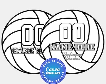 Editable Volleyball Team Tags, Custom Name Sport Bag Hang Tag, Locker Room Tag, Personalized Team Party Favor Tag, Sport Team Tag