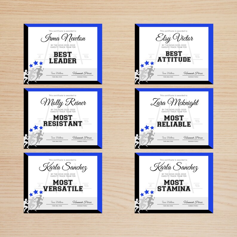 Editable Track and Field Awards Bundle, Track and Field Certificate