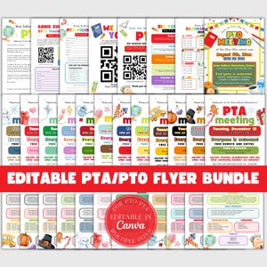 Ultimate PTO PTA Flyer Bundle – Recruitment, Membership, Newsletter & Meeting Templates for School Leaders and Parents