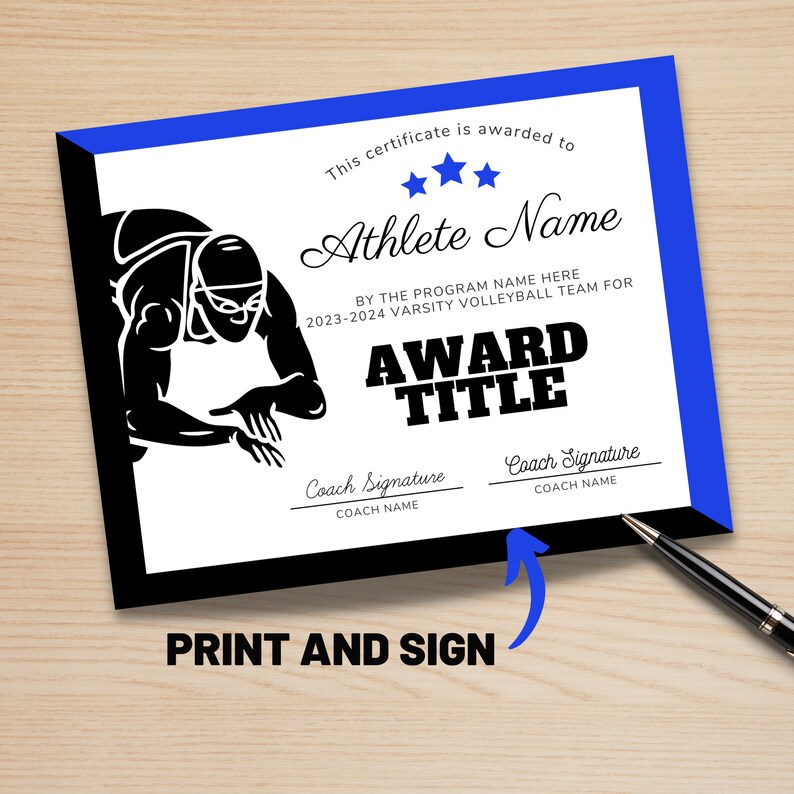 Editable Swimming Awards, Swimmer Award Certificate Bundle, Template