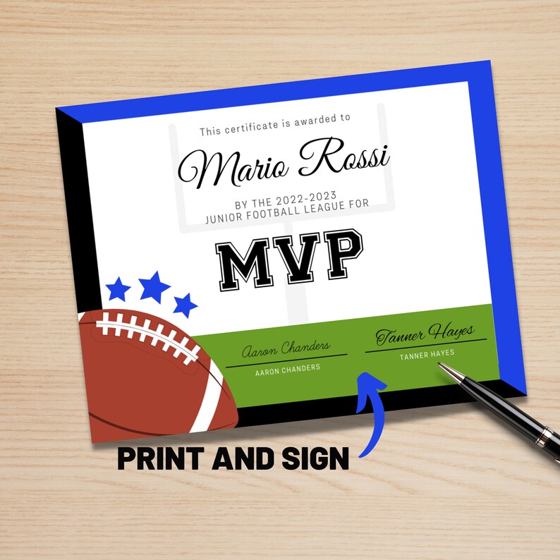 Editable Football Awards Bundle, Football Award Certificate, Team Party