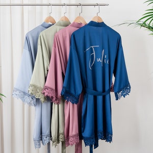 Personalized Bridesmaid Robes, Bridal Party Robes for Bridemaids Gifts, Bridal Shower Gift, Bachelorette Party Gifts, Maif of Honor Gifts