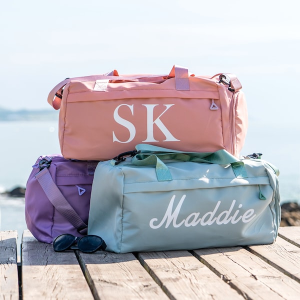 Personalisierter Seesack für Frauen, Reisetasche, Reisetasche, Weekender Tasche, Brautjungfern Geschenke, Brautdusche Geschenk, Junggesellinnenabschied Geschenke