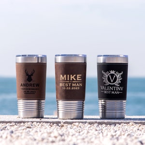 Personalized Tumblers for Men, Custom Travel Tumbler, Groomsmen Gifts, Best Man Gift, Boyfriend Gift, Bachelor Gifts, Fathers Day Gift image 8