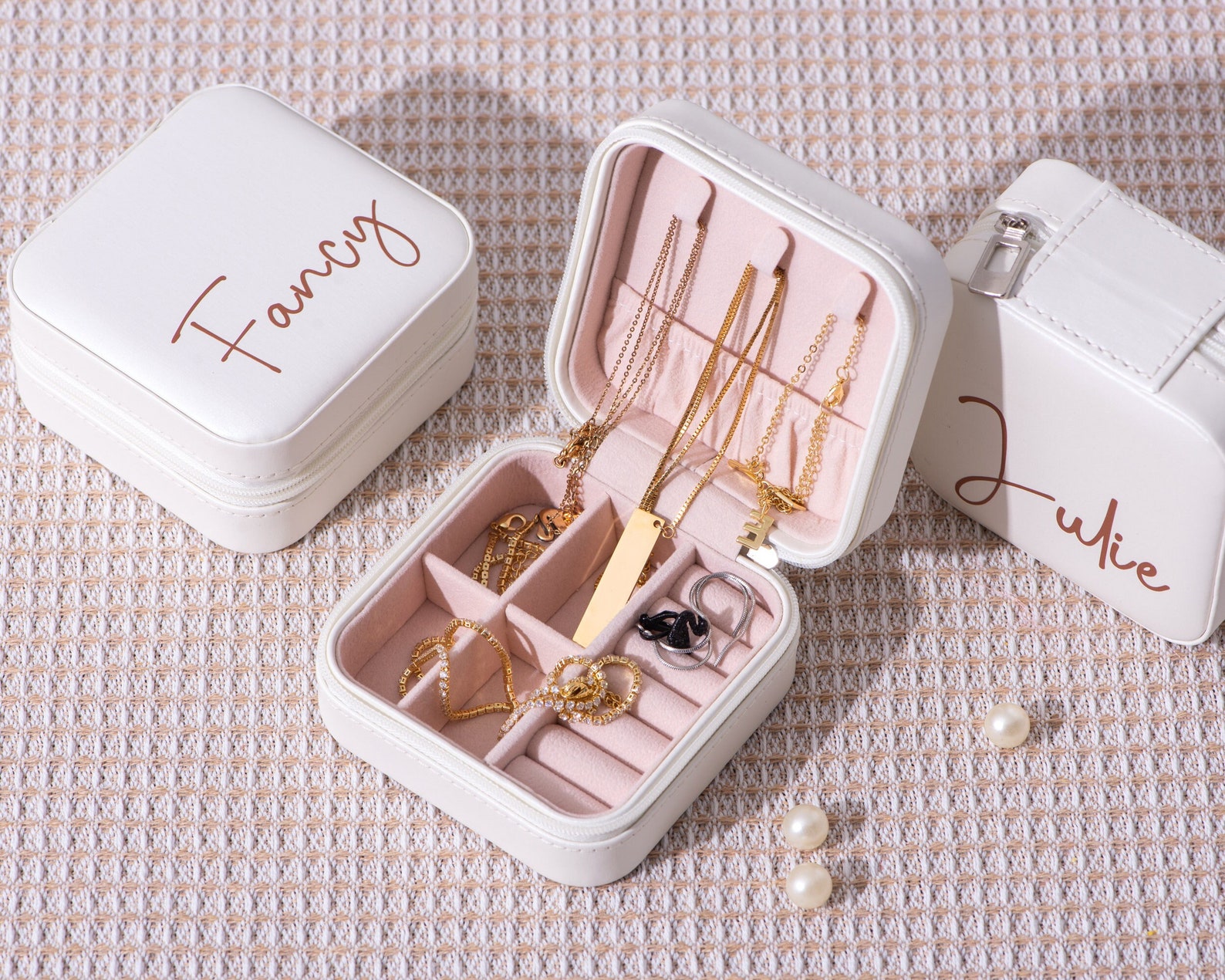 Personalized Jewelry Box Travel Jewelry Case Bridesmaid Etsy