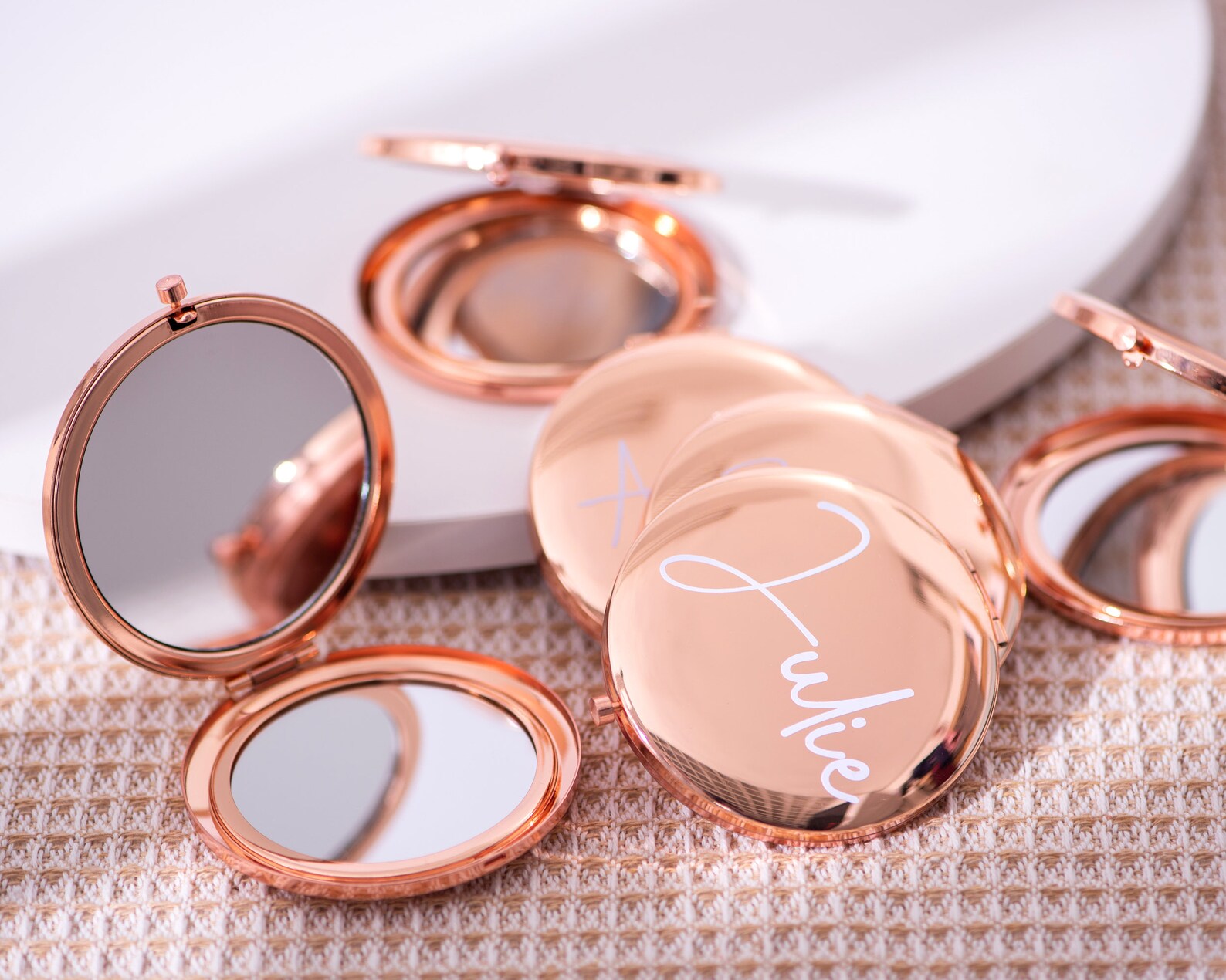 Personalized Pocket Mirror Custom Name Compact Mirror Makeup Etsy