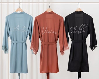 Personalized Bridesmaid Robe Set, Custom Bridal Party Robes for Bridemaids Gifts, Wedding Robes, Bridal Shower Gift, Bachelorette Party Gift