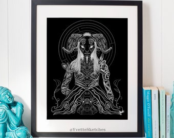 Pan's Labyrinth, El Laberinto del Fauno, Faun, Pale Man, Labyrinth, Dark Art, Art Print, Art Prints, Art, Painting, Wall Art