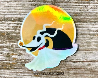 Zero Dog Sticker, holographic sticker, sticker