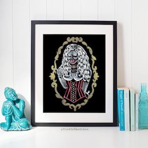 Vampire, Elizabeth Bathory, Vampire Art, Vampira, Art Print, Art Prints