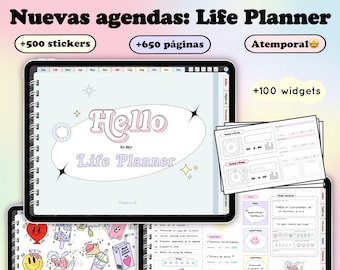 Life Planner 2024 | Digital agenda | Undated | Planner | Reusable | Goodnotes | iPad, iPhone, Android, Windows, Mac | digital notes